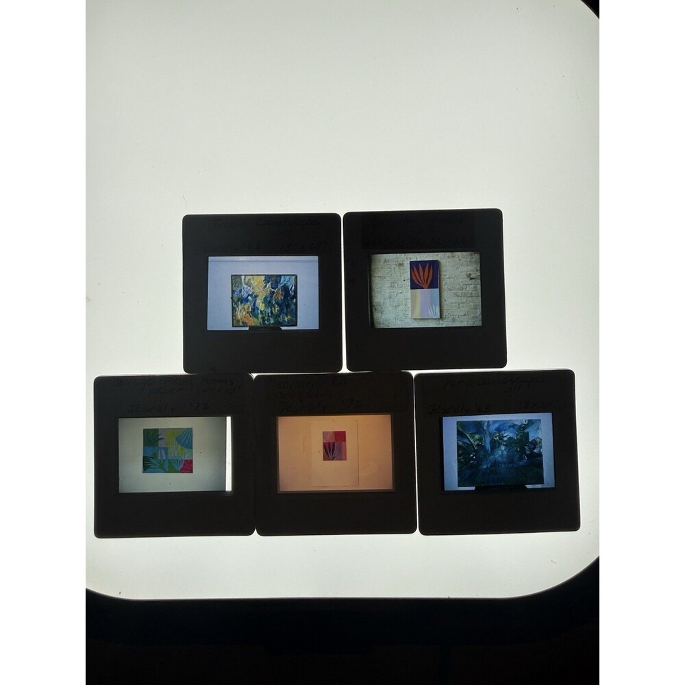 Lot 5 Vintage Valerie Jesraly Seligsohn Art Slides 1963 1972 Abstract Painting